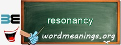 WordMeaning blackboard for resonancy
